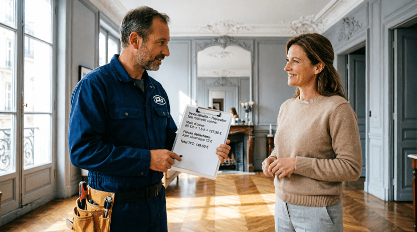 Devis gratuit plombier Paris 9 - Tarifs clairs et transparents avant intervention