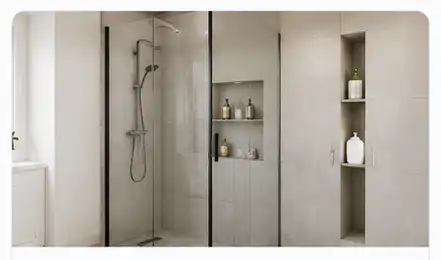 Paroi de douche vitrée