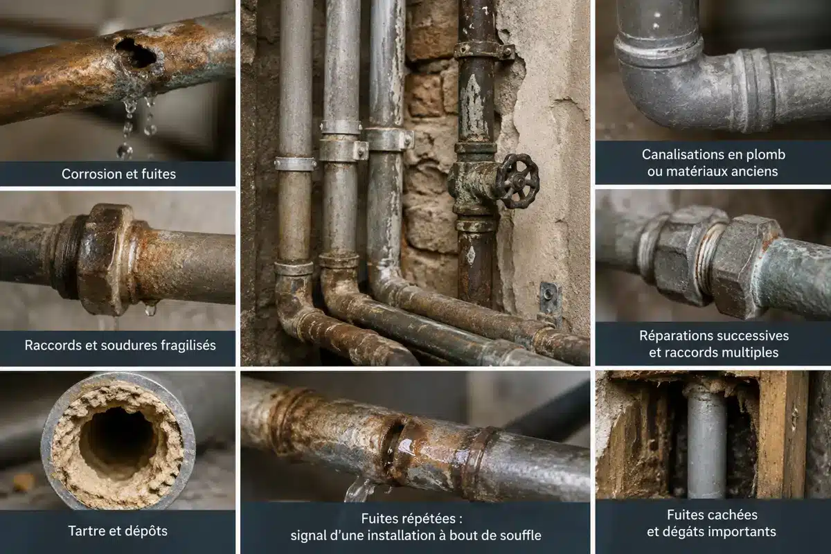 Les causes les plus fréquentes de fuite d'eau liées à une tuyauterie vétuste
