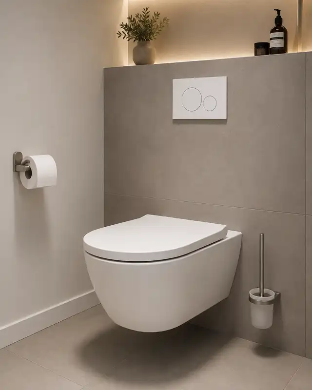 WC suspendu avec bâti-support