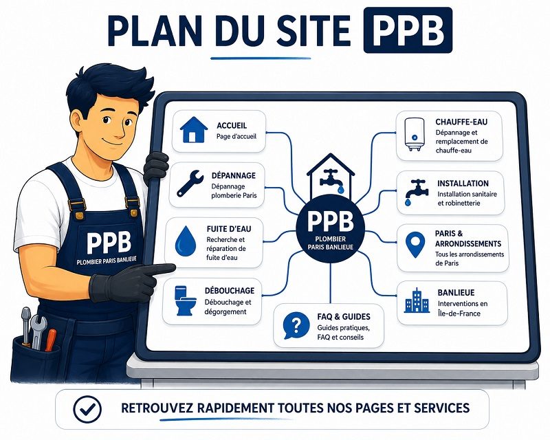Plan du site Plombier Paris Banlieue